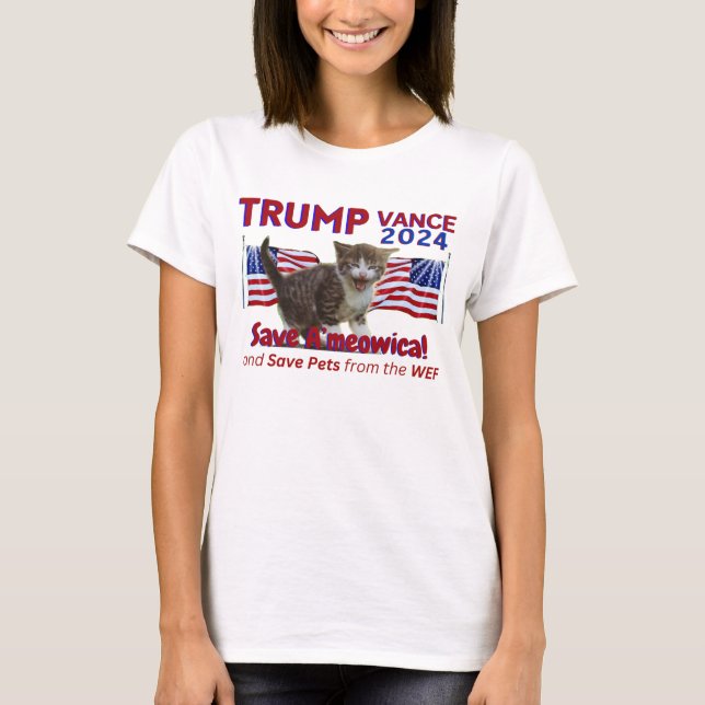 T-shirt Trump Vance Sauver l'Amérowica du WEF (Devant)