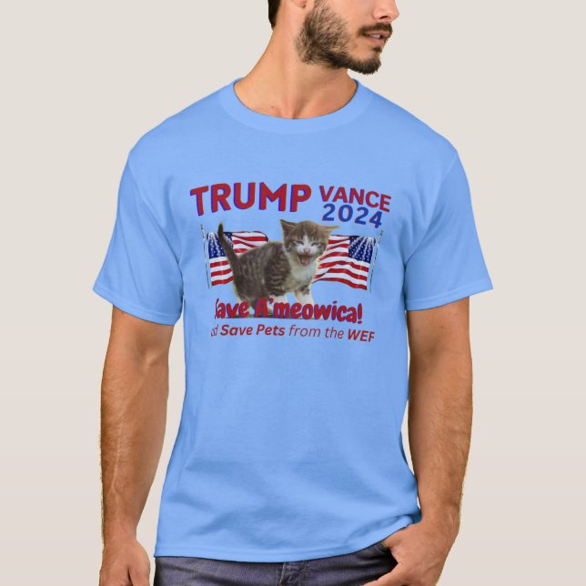 T-shirt Trump Vance Sauvez l'Amérique du WEF (Devant)