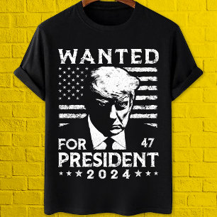 T-shirt Trump veut devenir président 2024 Ne jamais abando