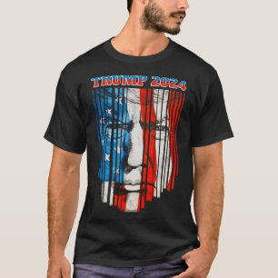 T-shirt Trump Vintage Donald Trump Le 4 Juil Sur Le Drapea