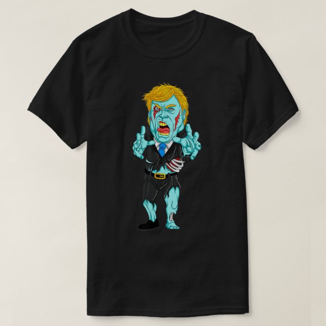 T-shirt Trump Zombie mignon président Halloween Drôle cade (Design devant)