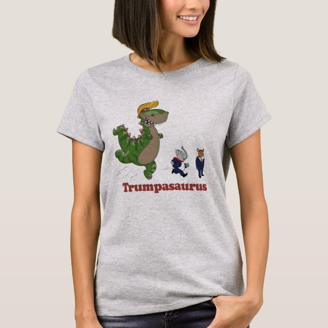 T-shirt Trumpasaurus — Conception anti-Trump - - Politique (Devant)