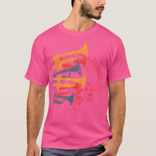 T-shirt Trumpe du joueur de trompette de bande de musicien