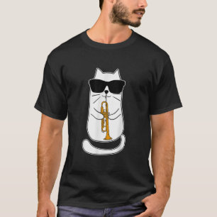 T-shirt Trumpet Chat Drôle Joueur de trompette