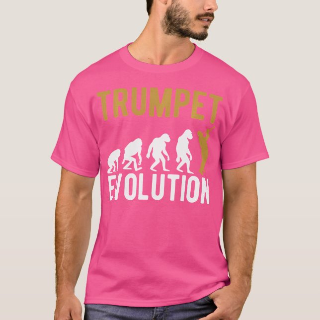T-shirt Trumpet Evolution Trumpet Jazz Sheet Musique Jazz  (Devant)