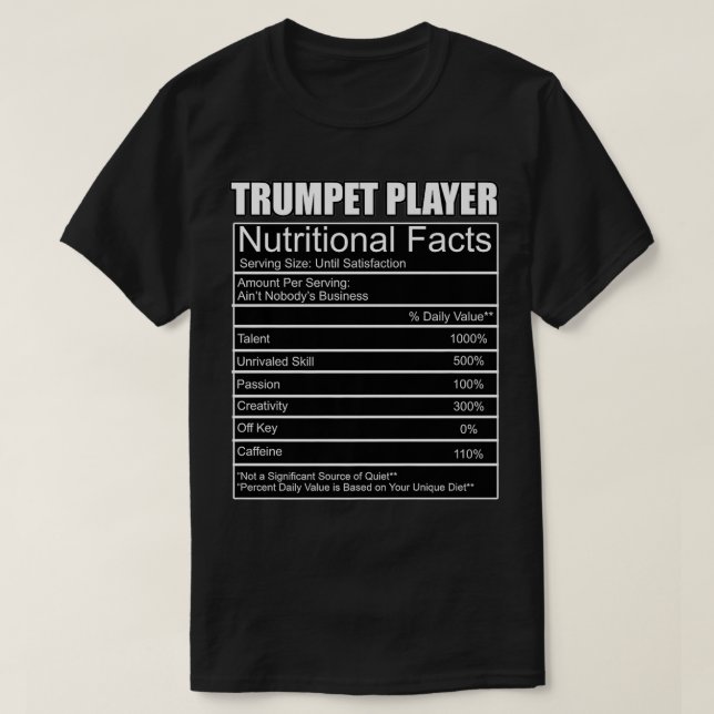 T-shirt Trumpet Music Trumpeter Funky Facts Trumpet Pla (Design devant)