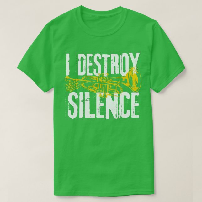 T-shirt Trumpet Player Marche Silence Destroyer (Design devant)
