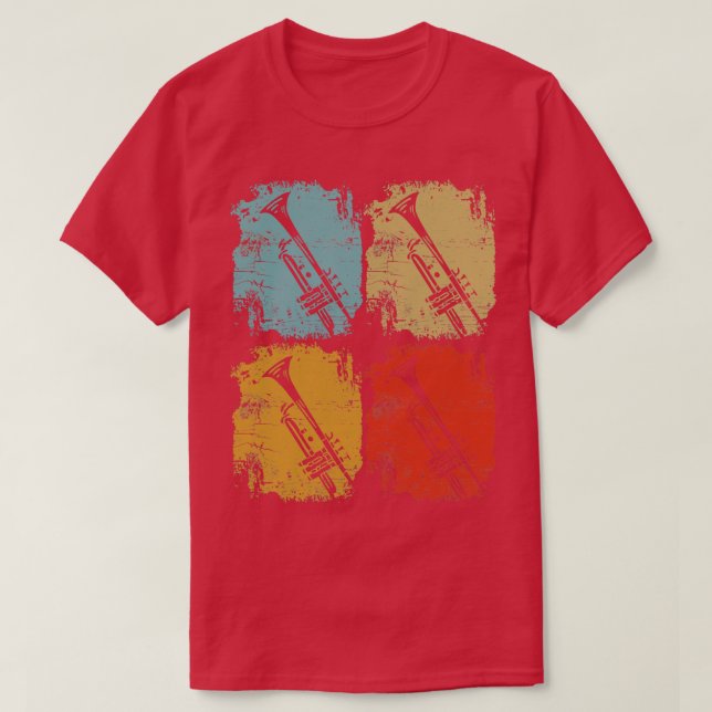 T-shirt Trumpet Retro Design amusant (Design devant)