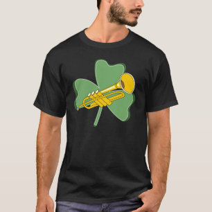 T-shirt Trumpet shamrock