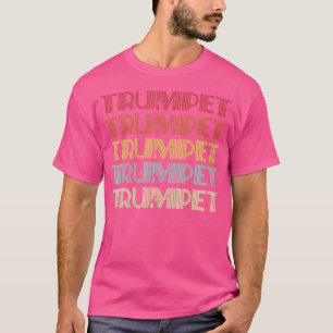 T-shirt Trumpet Style Rétro Design Pour Trumpet Player