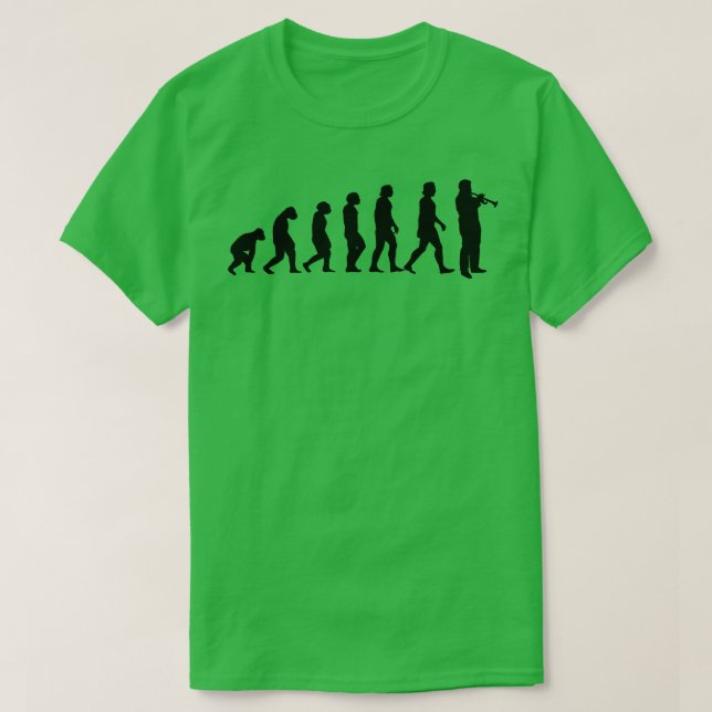 T-shirt Trumpet Trumpet Player Evolution (Design devant)