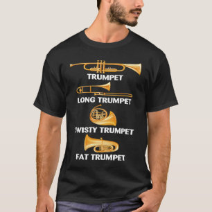 T-shirt Trumpet Types Instruments en laiton Accessoires Tr