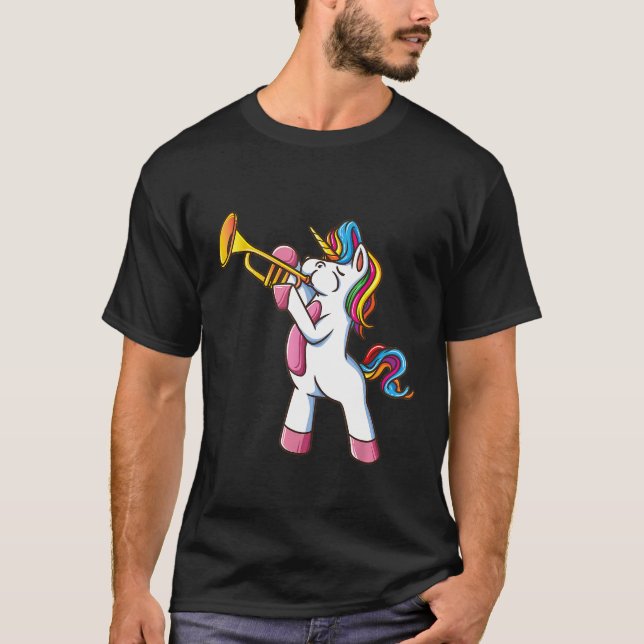 T-shirt Trumpet Unicorn Marching Band et Jazz Player Cadea (Devant)