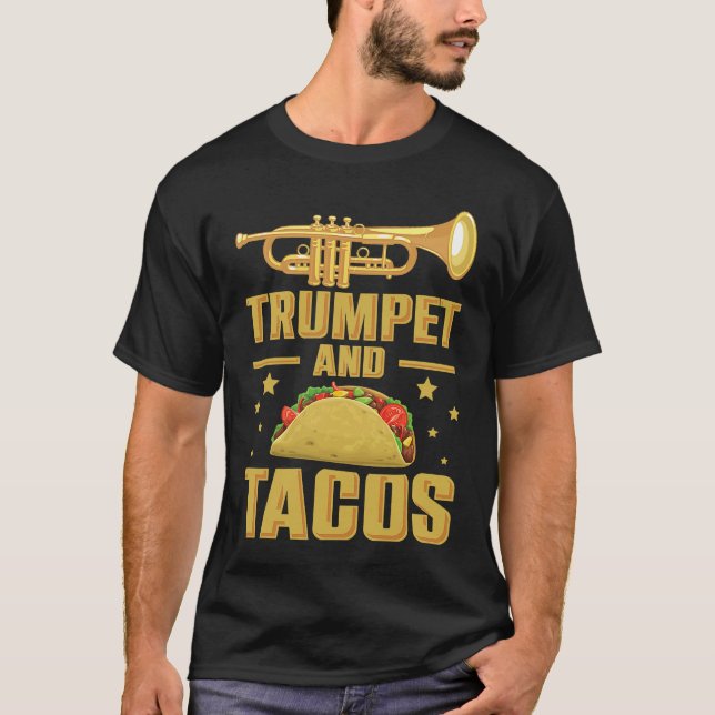T-shirt Trumpet Valve Casquettes et Tacos Trumpet Mouthpie (Devant)