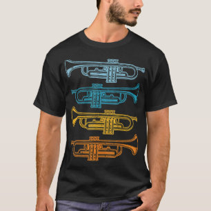 T-shirt Trumpeter de musique de jazz de Trumpet rétro