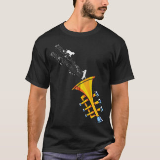 T-shirt Trumpeter Jazz Musicien Chat Animal de compagnie P