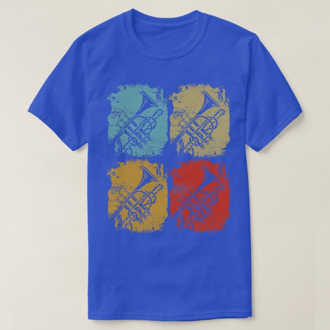 T-shirt Trumpeter Retro Vintage (Design devant)