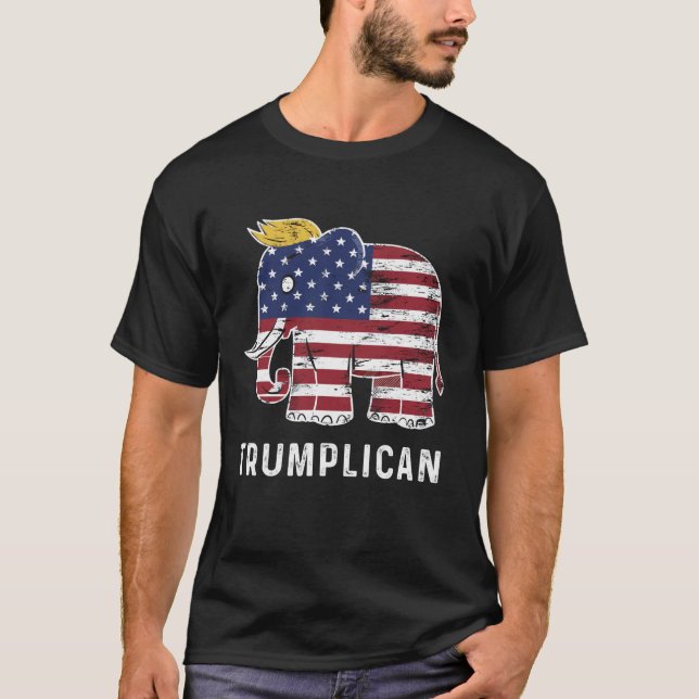 T-shirt Trumplican drôle Président Trump 2024 Re politique (Devant)
