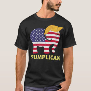 T-shirt Trumplican Elephant Trump Hair 2020 Election Repub