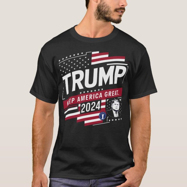 T-shirt Trumpy 2024 - Garder l'Amérique grande (Devant)