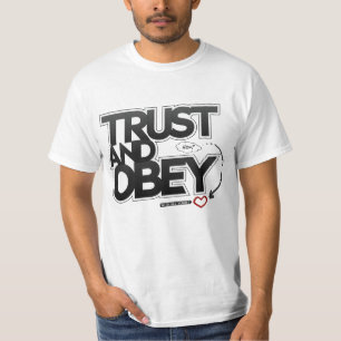 T-shirt Trust and Obey - Proverbes 3:5-6 Christian Shirt