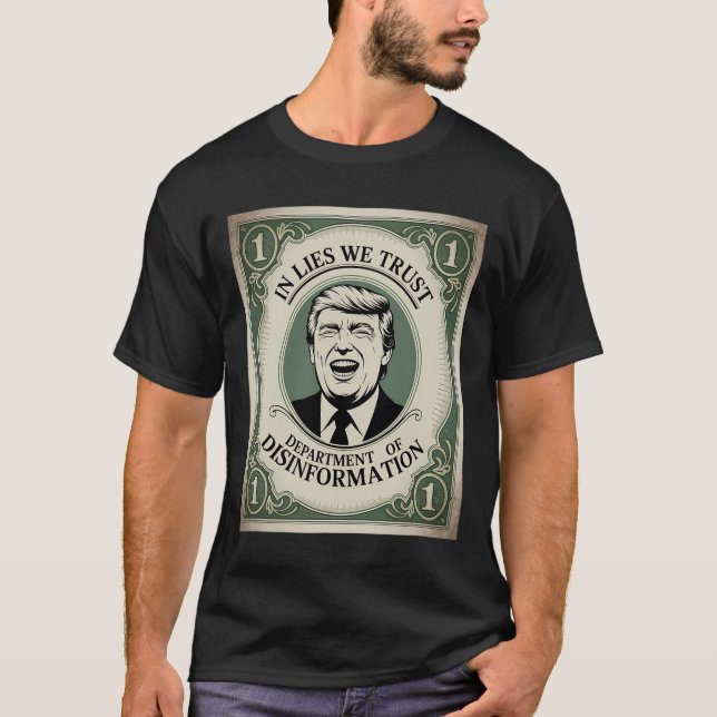 T-shirt “trust Nobody” - Trump Nknote Parody 2  (Devant)
