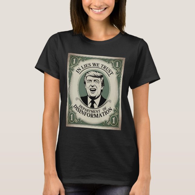 T-shirt “trust Nobody” - Trump Nknote Parody 2  (Devant)