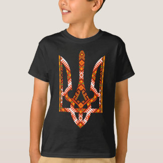 T-shirt Tryzub (Broderie ukrainienne) - Trident ukrainien
