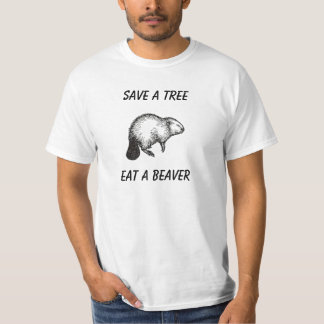 T-shirt ts23, sauvent un arbre, mangent un castor