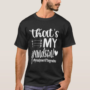 T-shirt T'S My Grand-Fils Fier Grand-Mère De Powerliftage