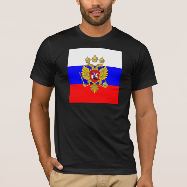 T-shirt Tsar de Muscovia, drapeau de la Russie (Devant)