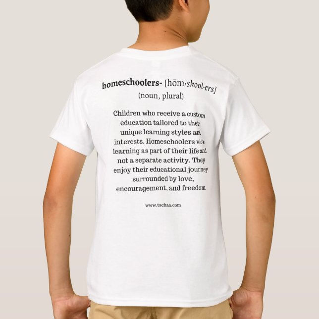 T-shirt TSCHAA pour la définition de l'école d'acc (Dos)