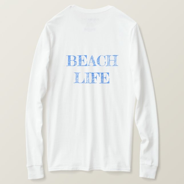 T-shirt Tshirt; phare 5; bleu (Design dos)