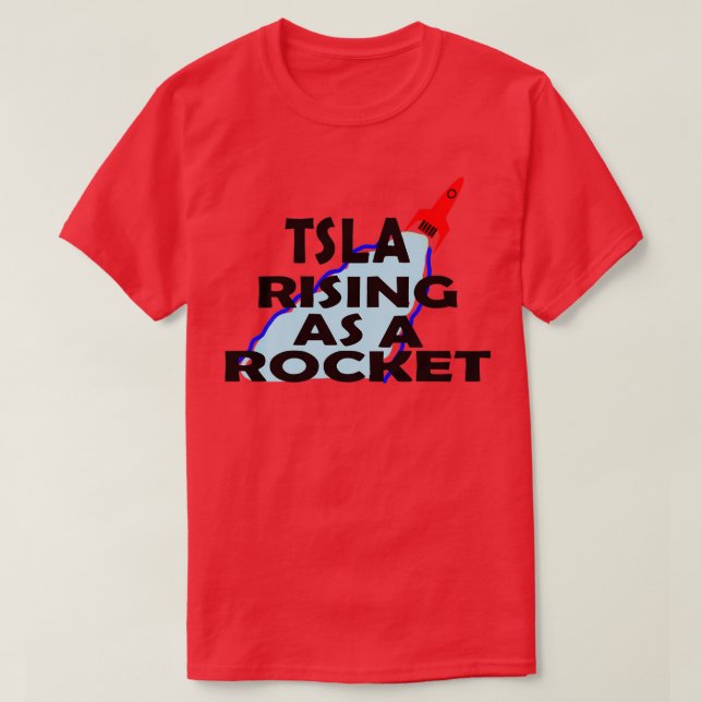 T-shirt Tsla se levant comme une fusée 1 (Design devant)