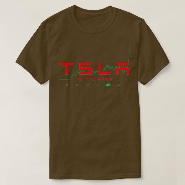 T-shirt TSLA sur Mars (Design devant)