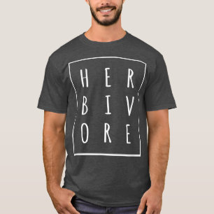 T-shirt Ttet Herbivore dans un bo carré t végétarien t vég
