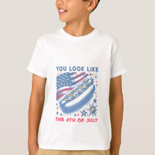 T-shirt Tu As L'Air D'Un 4 juillet Hot Dog Viral Sloth