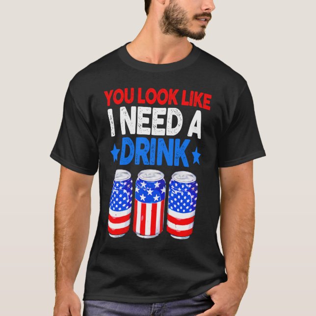 T-shirt Tu As L'Air Que J'Ai Besoin D'Un Verre Bière Bong  (Devant)