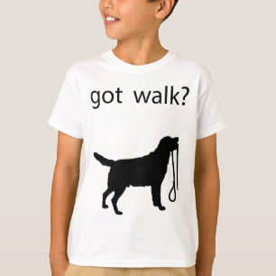 T-shirt Tu as marché ? Gros chien en laisse, très mignon !