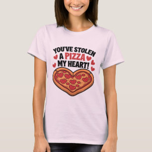 T-shirt Tu as volé une pizza Mon coeur