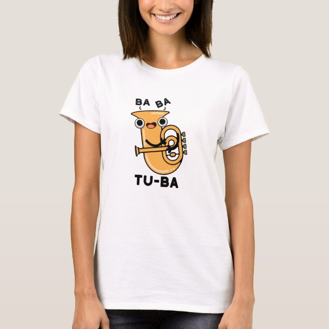 T-shirt Tu-ba Blagues drôles sur le tuba  (Devant)