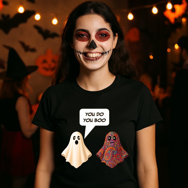 T-shirt Tu Bois Drôle Paisley Ghosts Halloween (Créateur téléchargé)