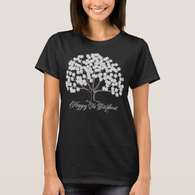 T-shirt Tu B'Shevat pour amandiers blancs (Devant)