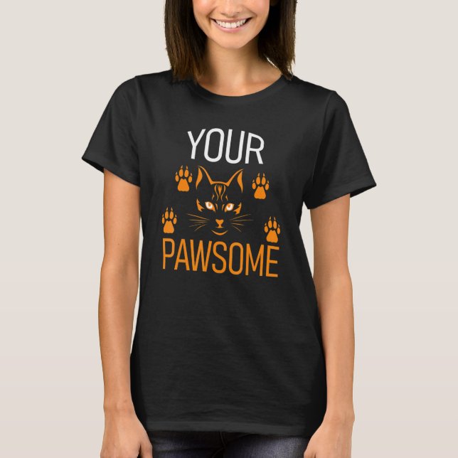 T-shirt Tu es génial Chat Pun Chat Maman Kitten Papa (Devant)