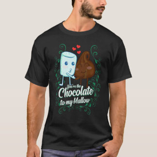 T-shirt Tu es le chocolat à mon couple de mallow