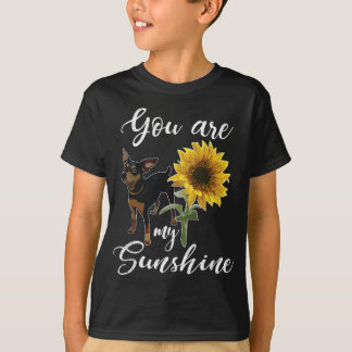 T-shirt Tu Es Mon Sunshine Sunflower Min Pin Maman