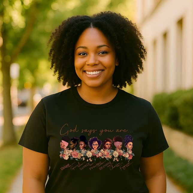 T-shirt Tu Es Qui Dieu Dit Que Tu Es En Pouvoir (Créateur téléchargé)