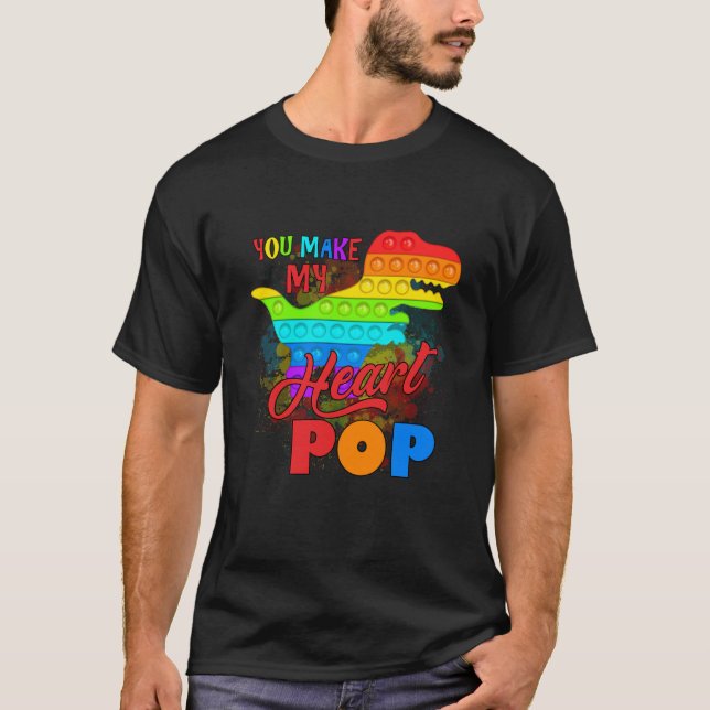 T-shirt Tu Fais Ma Chemise Dinosaure Pop, Pop It Shirt (Devant)