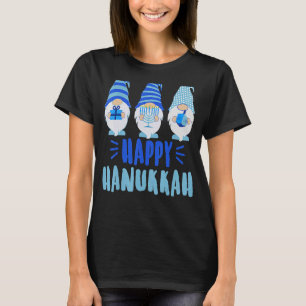 T-shirt Tu Happy Hanoukka 2022 Gnome Menorah Dreidel Costu