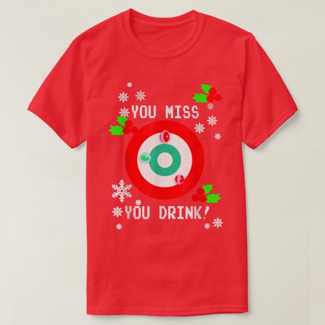 T-shirt Tu Manques Jeu Tu Bois Jeu Game Vilain Noël Pour M (Design devant)